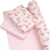 WRAPAHOLIC Reversible Wrapping Paper with Adorable Flamingo Design - 30 Inch X 100 Feet Jumbo Roll