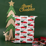 100 Pack Christmas Poly Mailers Self Seal Mailing Envelopes - Red Truck with Tree - 10 x 13 inches