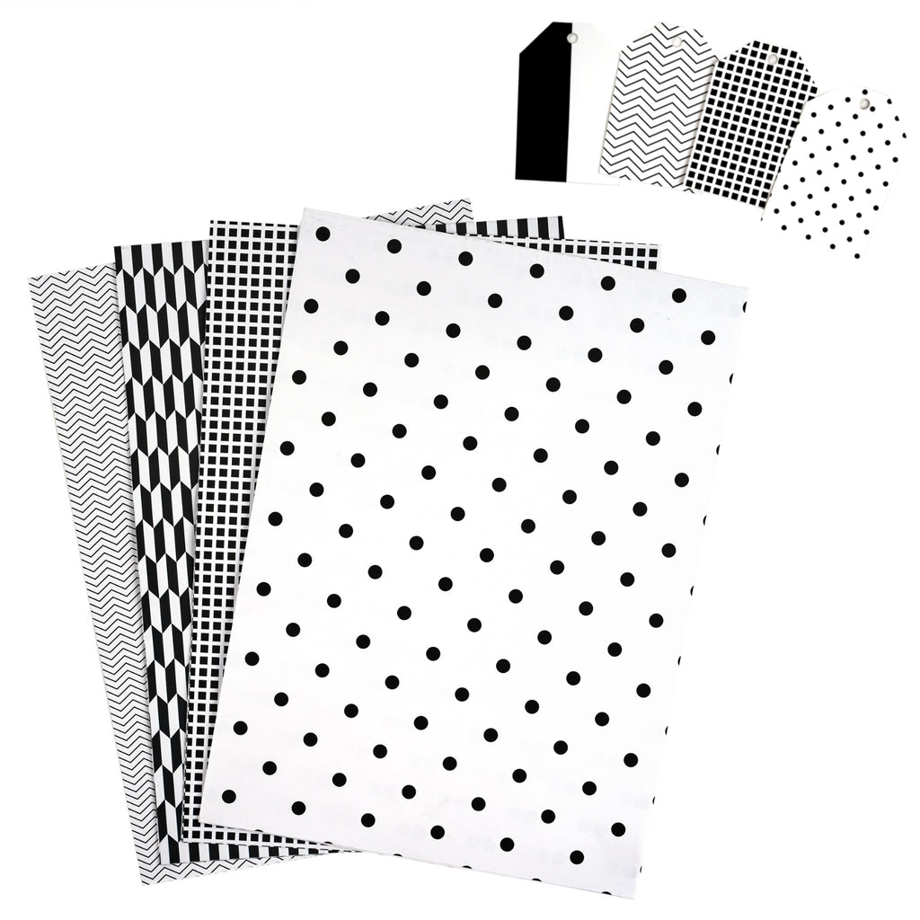 Black & White Spotty Wrapping Paper, Gift Wrap