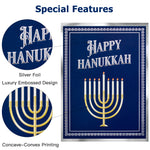 Hanukkah Card with Envelope - Menorah Lights & Happy Hanukkah