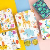 wrapaholic-birthday-gift-wrapping-paper-flat-sheet-animal-design-8pcs-pack-6