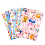 wrapaholic-birthday-gift-wrapping-paper-flat-sheet-with-animal-design-6pcs-pack-2