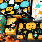 wrapaholic-halloween-gift-wrapping-paper-flat-sheet-with-pumpkin-print-6pcs-pack-3