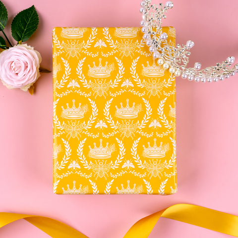 Gift Wrapping Paper Flat Sheet with Bee Pattern - 6 Sheet/ Pack –  WrapaholicGifts