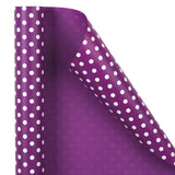Dots-Gift- Wrapping-Paper-Reversible-Purple-30” x33 feet-Continue-Roll-3