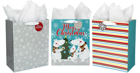 wrapaholic-assort-large-christmas-gift-bag-snow-bear-3-pack-10x5x13-1