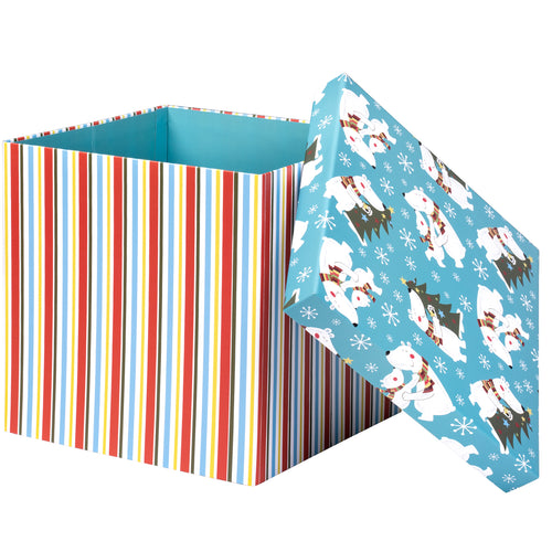 wrapaholic-9-christmas-gift-box-with-lid-polar-bear-and-stripe-design-1