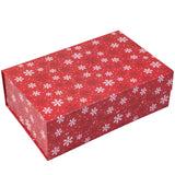 wrapaholic-christmas-collapsible-gift-box-with-magnetic-closure-red-snowflake-design-14x9x4-3-inch-5