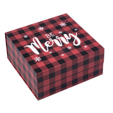 wrapaholic-christmas-collapsible-gift-box-with-magnetic-closure-red-and-black-plaid-design-8x8x4-inch-5