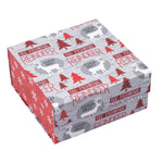 wrapaholic-christmas-collapsible-gift-box-with-magnetic-closure-reindeers-and-snowflake-design-8x8x4-inch-5