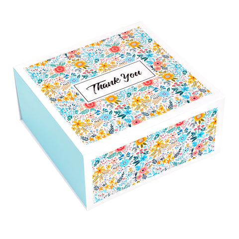 wrapaholic-8x8x4-inch-Magnetic-Closure-Box-Blooms-Thank-You-1