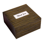wrapaholic-8x8x4-inch-Magnetic-Closure-Box-Black-and-Gold-Stripes-1
