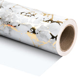 WRAPAHOLIC Marble with Gold Foil Wrapping Paper Jumbo Roll - 24 Inch X 100 Feet