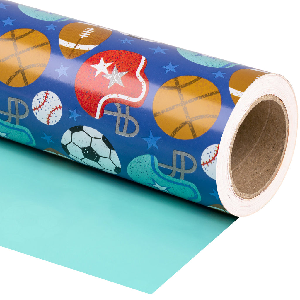 WRAPAHOLIC Reversible Birthday Wrapping Paper Jumbo Roll - 24 Inch X 100  Feet