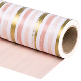 WRAPAHOLIC Reversible Sripe Wrapping Paper Jumbo Roll - 30 Inch X 100 Feet