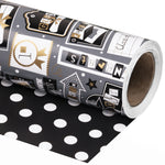 WRAPAHOLIC Graduation Reversible Wrapping Paper Jumbo Roll - 24 Inch X 100 Feet
