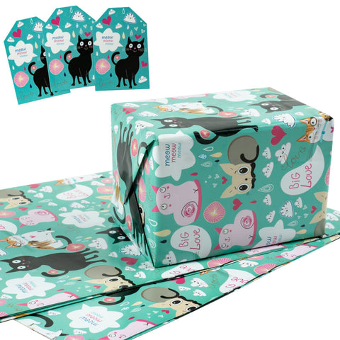 wrapaholic-cartoon-cat-gift-wrapping-paper-sheet-set-3-flat-sheets-3-gift-tags-1