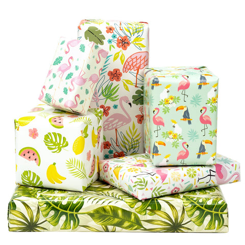 wrapaholic-summer-design-gift-wrapping-paper-flat-sheet-6pcs-pack-1