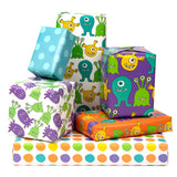 wrapaholic-gift-wrapping-paper-flat-sheet-6-different-cartoon-monster-design-1