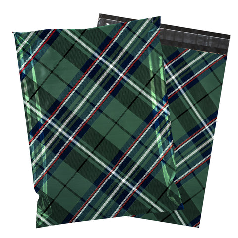 100-pack-christmas-poly-mailers-self-adhesive-mailing-envelopes-green-plaid-10x13-inches-1