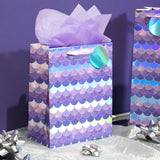 gift-bags-set-4-pack-purple-silver-fish-scales-with-white-tissue-paper-3