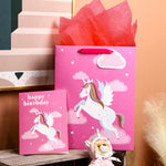 wrapaholic-13-inch-large-gift-bag-with-birthday-card-tissue-paper-rainbow-horse-for-girls-6