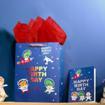 wrapaholic-13-inch-large-gift-bag-with-birthday-card-tissue-paper-for-boy-dinosaur-astronaut-design-for-boys-9
