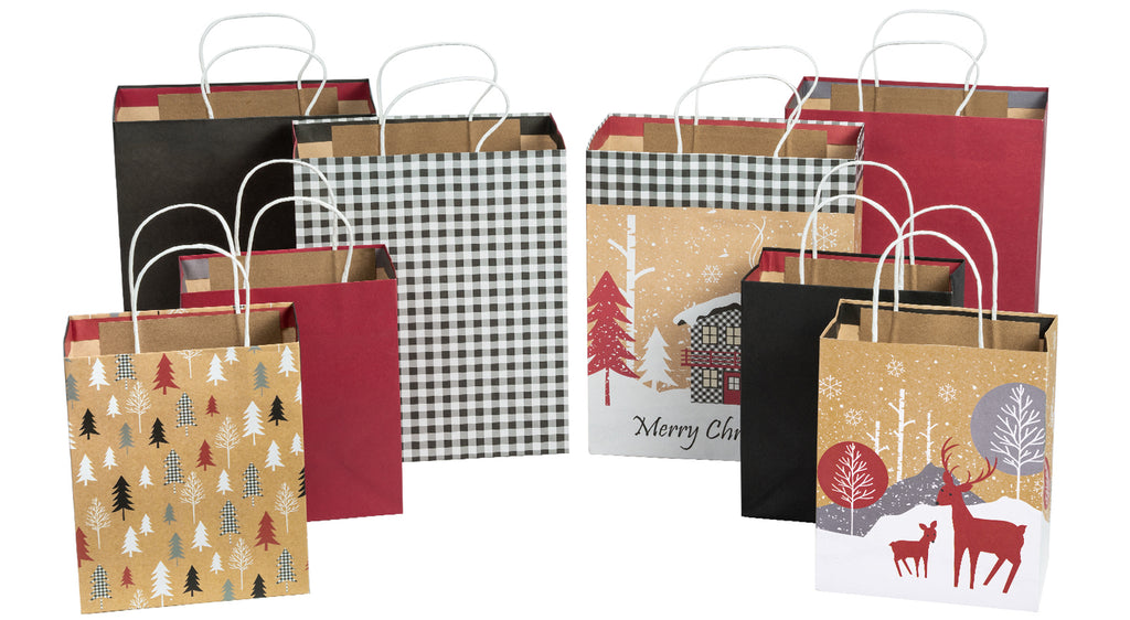 Large Christmas Gift Bags With Tags Party Supplies 12 Pieces   svrtravelsindiacom