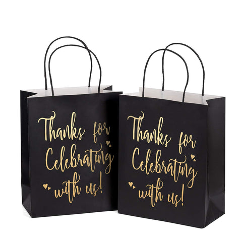 Wrapaholic Medium Size Foil Gold Kraft Gift Bags with Tissue Paper-4 P –  WrapaholicGifts