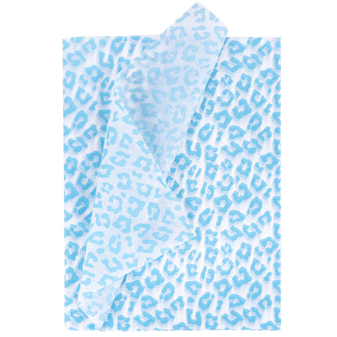 Tissue Paper Christams 24 Sheets Blue Leopard