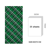 Tissue Paper Christams 24 Sheets Xmas Green Plaid