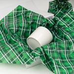 Tissue Paper Christams 24 Sheets Xmas Green Plaid