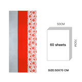 Tissue Paper Christams 60 Sheets Christma Bundle Silver Red