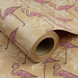 kraft-wrapping-paper-roll-pink-flamingo-and-white-flowers-24-inches-x-100-feet-2