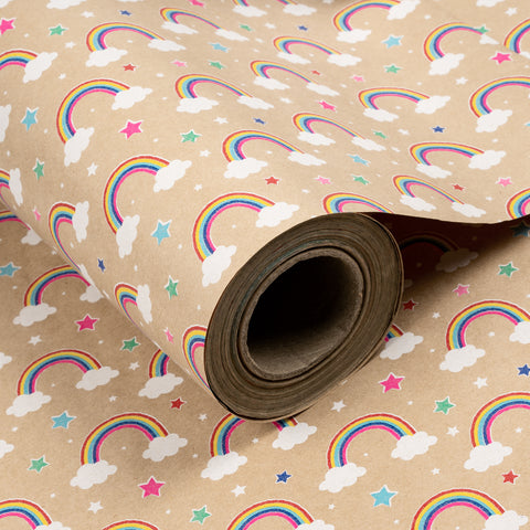 kraft-wrapping-paper-roll-rainbow-and-stars-pattern-24-inches-x-100-feet