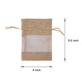 WRAPAHOLIC-Burlap-Drawstring-Gift-Bag-4 x 5.5 inch-Tan