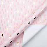 Wrapaholic Pink Color with Gold Foil Brushstroke Design Gift Wrapping Paper Roll