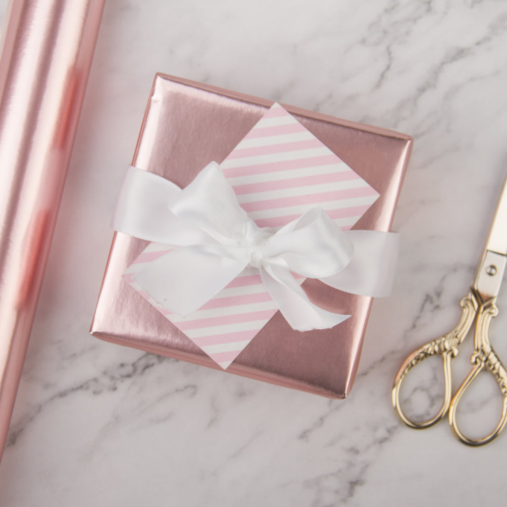 WRAPAHOLIC Wrapping Paper Roll - Rose Gold and Pink Set for