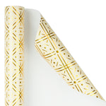 Wrapaholic Gold Foil Geometric Design Gift Wrapping Paper Roll