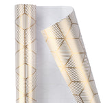 Wrapaholic-3-Different-Gold- and-White-Set- Wrapping- Paper-Roll-(14.4 sq. ft.TTL.)-2