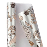 Wrapaholic-3- Different-Silver-Floral-Design-Wrapping-Paper Roll- (14.4 sq. ft.TTL.) -2