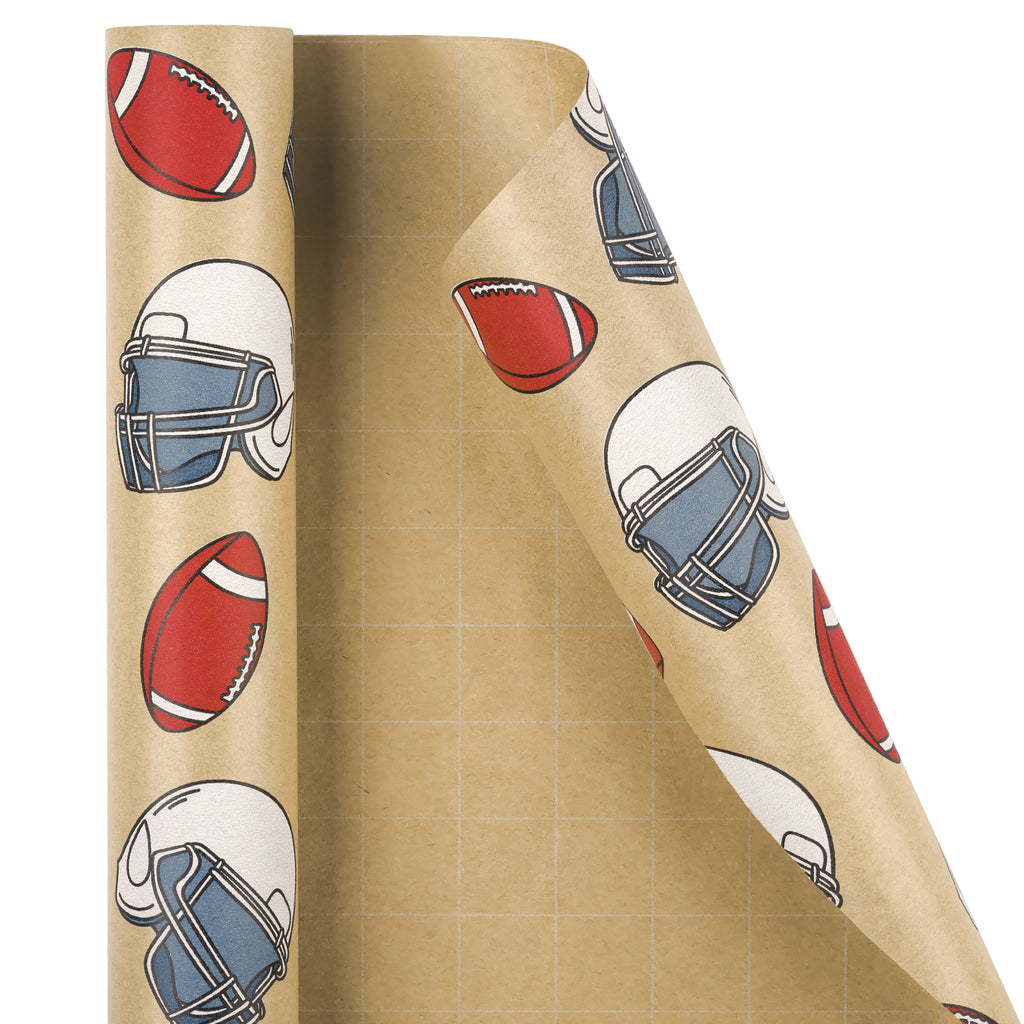 Simon Elvin – FOOTBALL WRAPPING PAPER – 2 SHEETS OF GIFT WRAP & 1