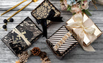 Wrapaholic- Balck-Gold -Snowflake-and-Marble-Design-with-Glitter-Matallic-Foil-Shine- Christmas-Gift-Wrapping- Paper-Roll-4 Rolls-5