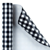 Wrapaholic- Black-and-White-Plaid- Design-Gift -Wrapping -Paper-Roll-3