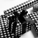 Wrapaholic- Black-and-White-Plaid- Design-Gift -Wrapping -Paper-Roll-4