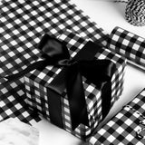 Wrapaholic- Black-and-White-Plaid- Design-Gift -Wrapping -Paper-Roll-5