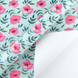 Wrapaholic-Blue Color-with-Rose-Pink-Floral-Design-Gift -Wrapping- Paper-Roll-3