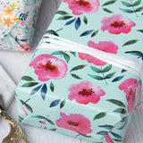 Wrapaholic-Blue Color-with-Rose-Pink-Floral-Design-Gift -Wrapping- Paper-Roll-5