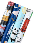 Wrapaholic-Cute Animal-Design -Gift-Wrapping-Paper-Roll-4 Rolls-1