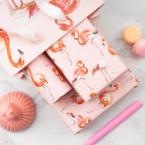Wrapaholic-Flamingo-Design-with-Cut -Lines-Gift-Wrapping-Paper-Roll-7